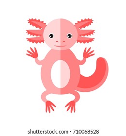 Cute axolotl vector illustration