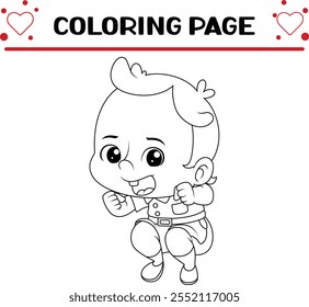 cute babe coloring page for kids