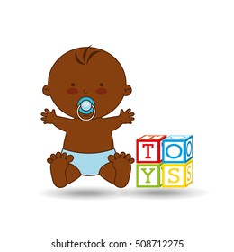 cute baby afro toy design vector illustration eps 10