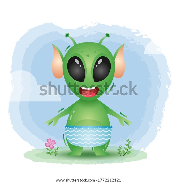 Descubra Lindo Bebe Alien Al Estilo De Imagenes De Stock En Hd Y Millones De Otras Fotos Ilustraciones Y Vectores En Stock Libres De Regalias En La Coleccion De Shutterstock Se Agregan Miles De Imagenes Nuevas De Alta Calidad Todos Los Dias