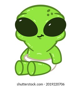 Cute Baby Alien Vector Cartoon Character Stock Vector (Royalty Free ...