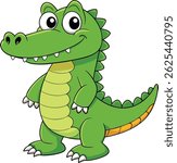 Cute Baby Alligator Character Design – Fun Educational Animal