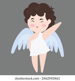 Cute baby angel isllustration character