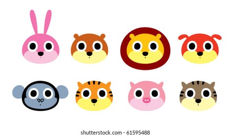 cute baby animal head