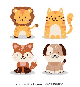 Cute Baby Animal Vector Illustration