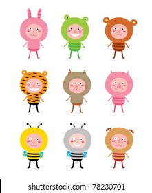 cute baby animals doodle