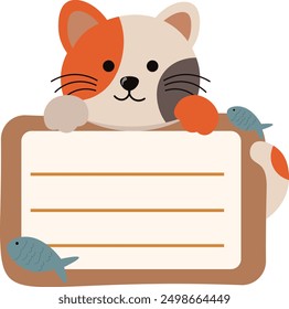 Cute baby animals with label name cartoon hand drawn style