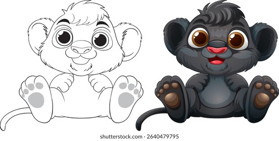 Cute baby animals with playful expressions and poses