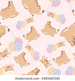 Lindo patrón sin fisuras de los animales del bebé para el Fondo de pantalla