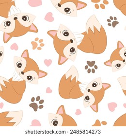 Lindo bebé animales patrón sin fisuras