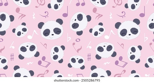Cute baby animals seamless pattern
