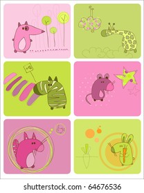 Cute Baby Animals Set of Cards