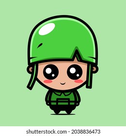 cute baby army characters. kawaii designs