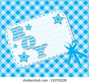 Cute baby arrival card with text/Vector illustration