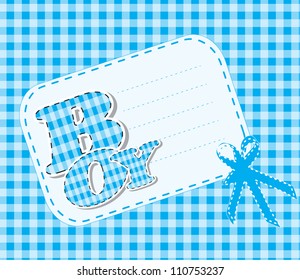 Cute baby arrival card with text/Vector illustration
