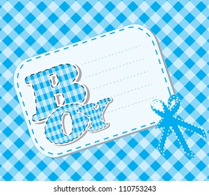 Cute baby arrival card with text/Vector illustration