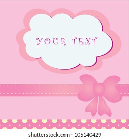 Cute baby arrival card/ Vector illustration