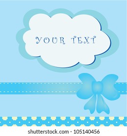 Cute baby arrival card/ Vector illustration