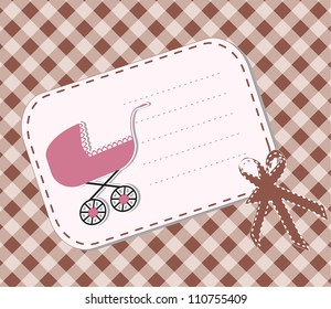Cute baby arrival card /Vector illustration
