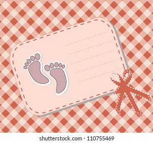 Cute baby arrival card /Vector illustration