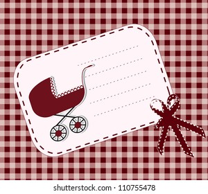 Cute baby arrival card /Vector illustration