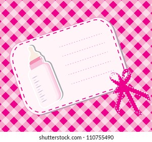 Cute baby arrival card /Vector illustration