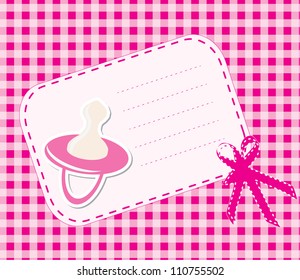 Cute baby arrival card /Vector illustration