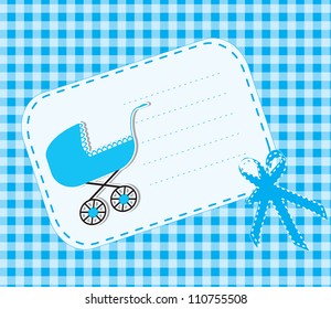 Cute baby arrival card /Vector illustration