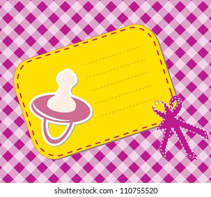 Cute baby arrival card /Vector illustration