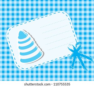 Cute baby arrival card /Vector illustration