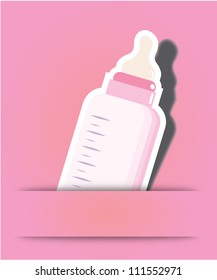 Cute baby arrival card/Vector illustration