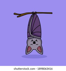 Cute baby bat mascot design