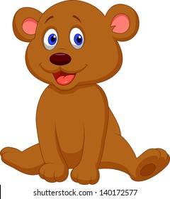 Cute baby bear cartoon