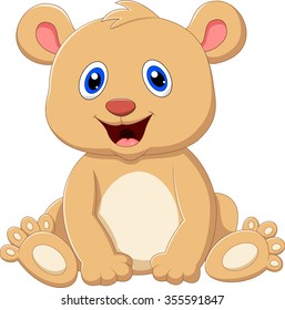 Cute baby bear cartoon