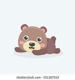Cute baby bear cartoon.