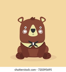Cute baby bear cartoon.
