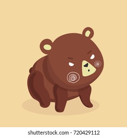 Cute baby bear cartoon.