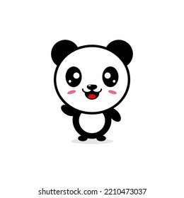 Cute baby bear cartoon vector illustration isolated on white background