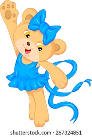cute baby bear cartoon waving