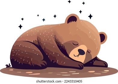 A Cute baby bear sleeping