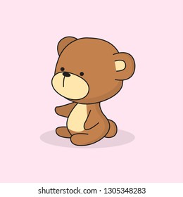 Cute baby bear vector