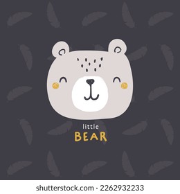 Impresión vectorial de oso bebé