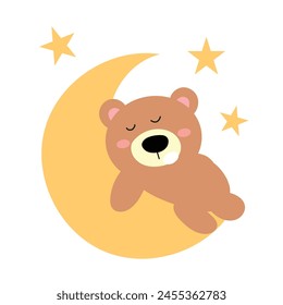 cute baby bear wih blue cloud sky