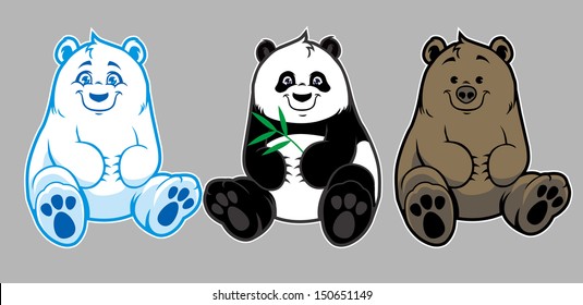 Cute baby bears collection