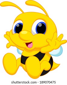 Cute baby bee cartoon