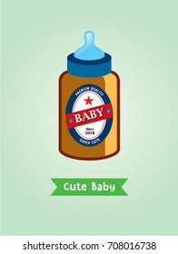 cute baby beer milk bottle