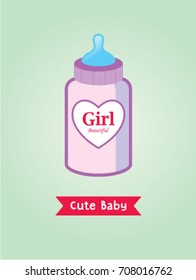 cute baby beer milk bottle