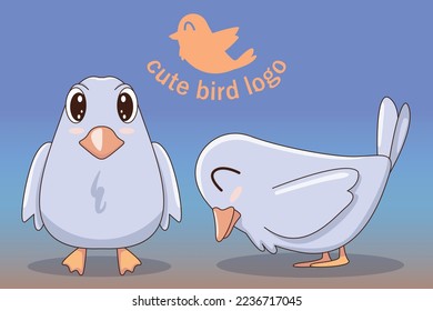 Cute baby bird character cartoon flat style, Woodland, Print Design, vector illustrations