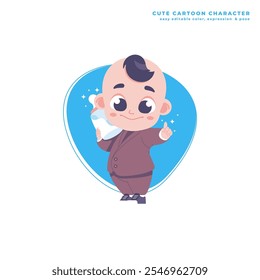 cute baby boss cartoon character