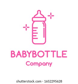 Cute baby bottle I letter with adorable design. This font suitable for shop and newborn business.